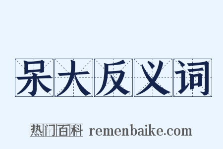 呆大反义词是什么意思的图片